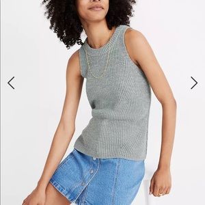 MADEWELL GREEN JENSEN SWEATER TANK TOP SIZE XS
